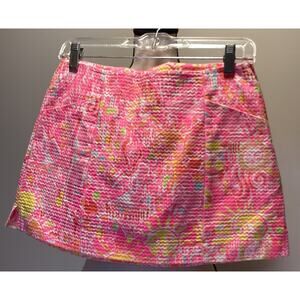 Lilly Pulitzer January Skort Pink Yellow SZ 2 Women’s